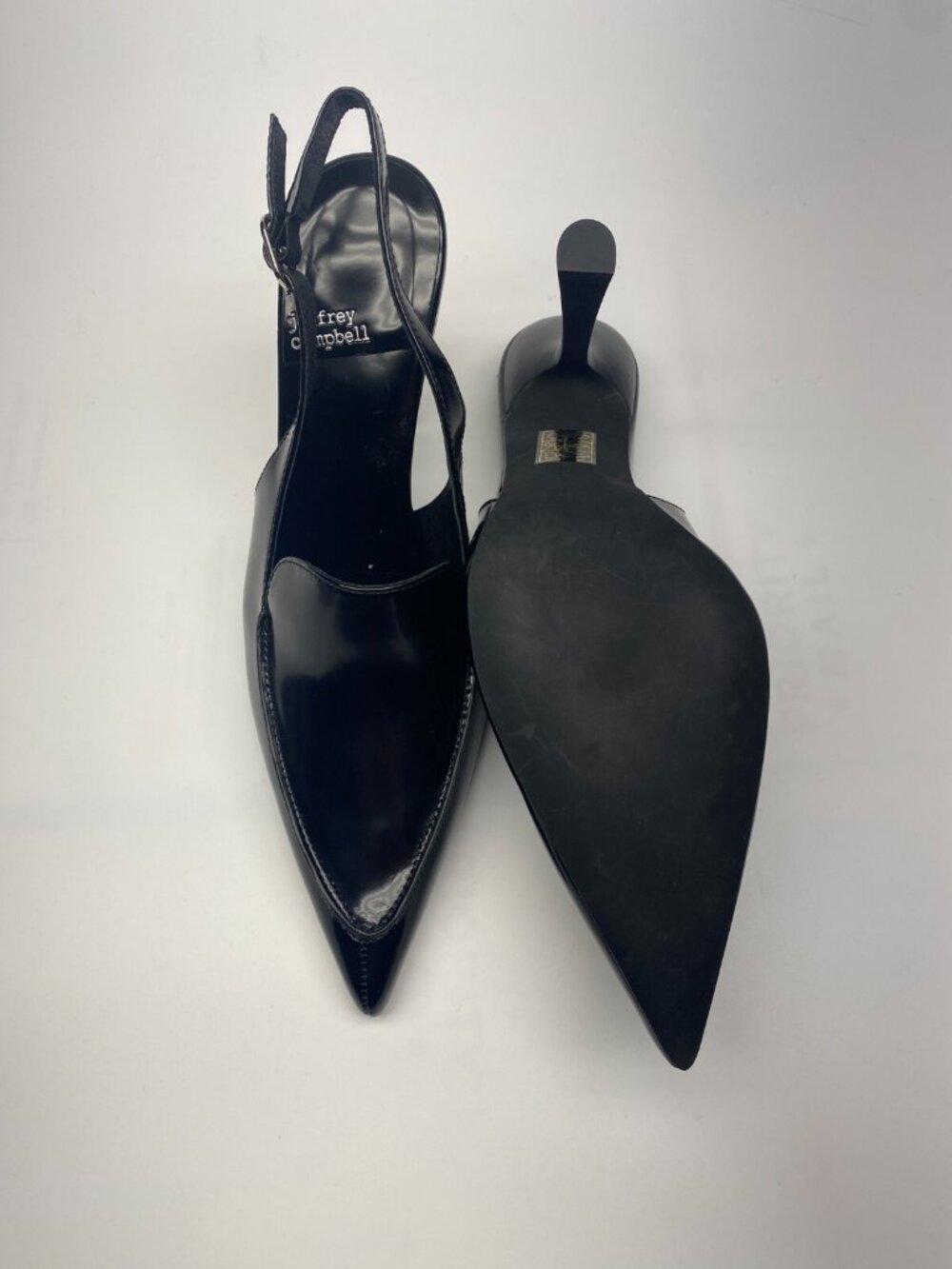 Jeffrey Campbell Womens Acclaimed Black Patent Leather Loafer Pumps Heels Sz 8.5 - Picture 8 of 8